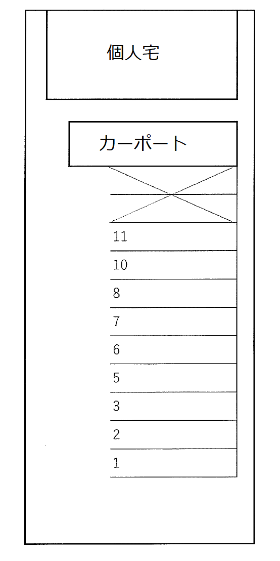 Gパーキングの駐車配置図