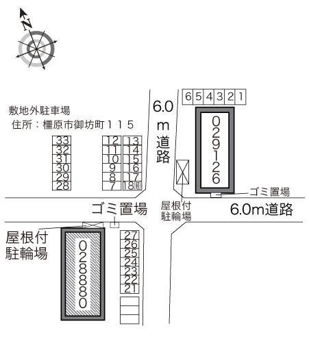 喜楽楽1(28880)の駐車配置図