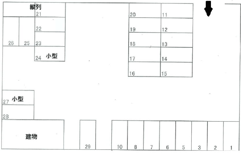 第2青山パーキングの駐車配置図