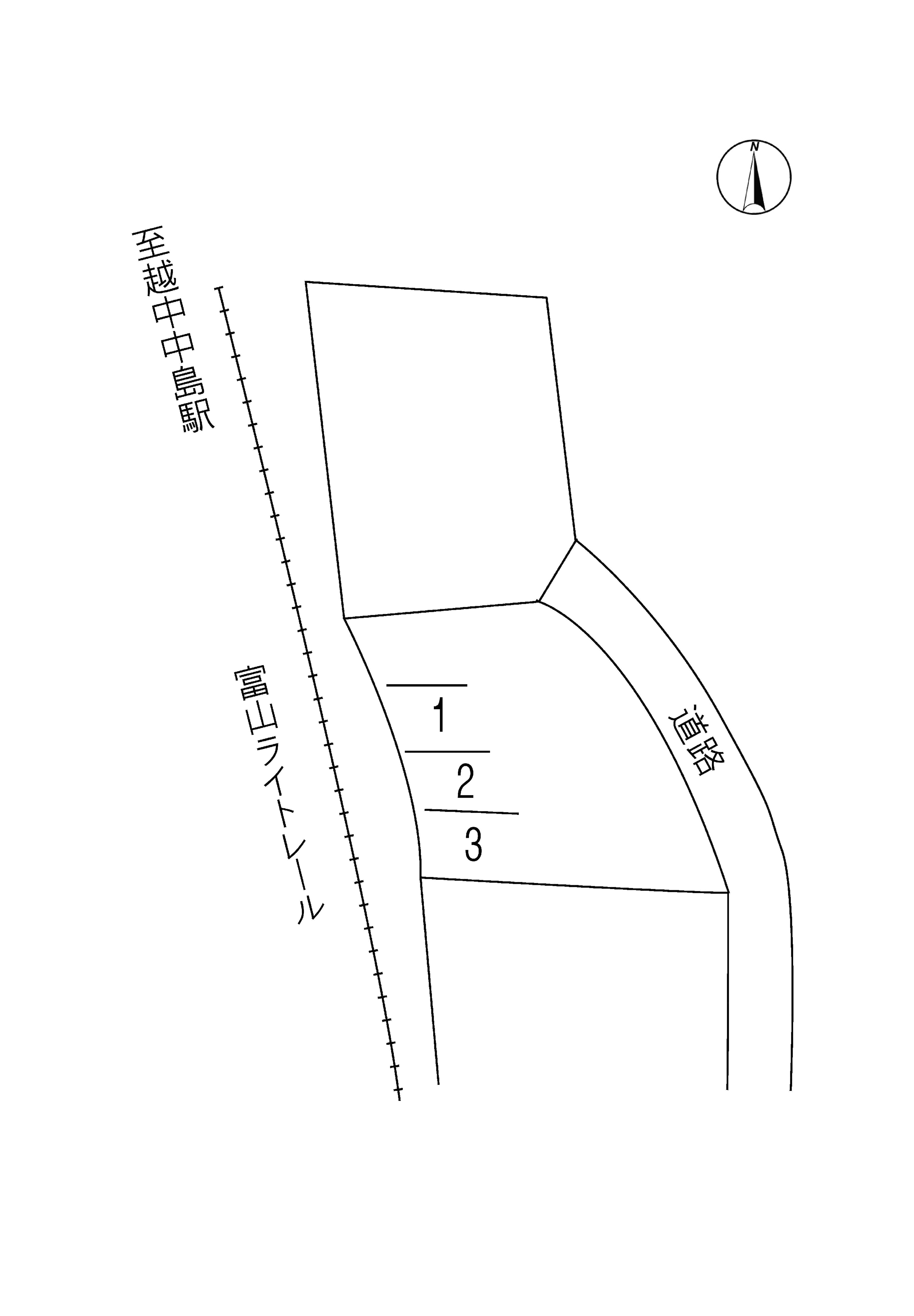 中島5丁目月極駐車場の駐車配置図