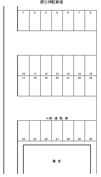 根の神駐車場の駐車配置図