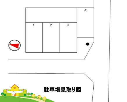 すえひろパーク中央5丁目の駐車配置図
