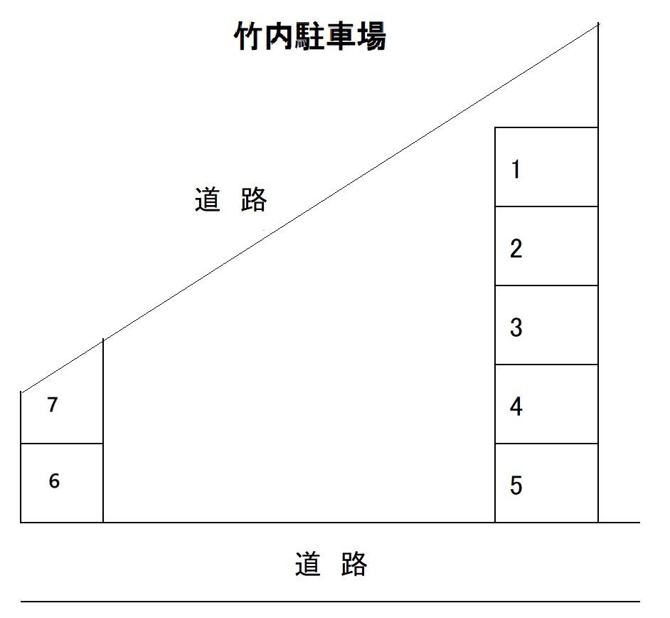 竹内駐車場の駐車配置図