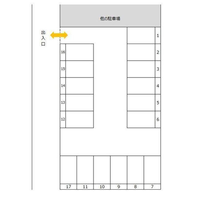平沼駐車場の駐車配置図
