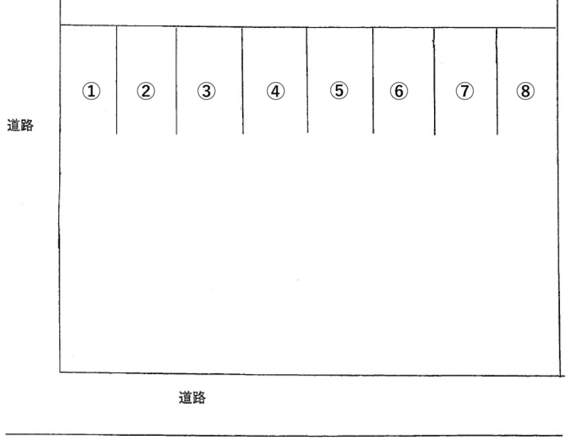 新田4丁目早川月極駐車場の駐車配置図