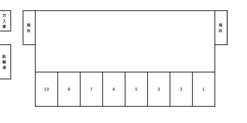 ハイツケヤキ駐車場の駐車配置図