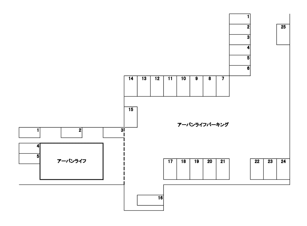 アーバンライフパーキングの駐車配置図