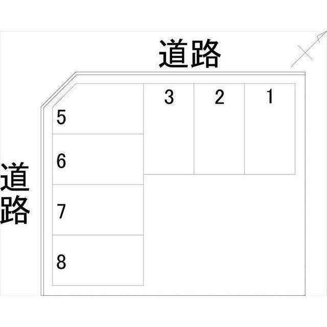 千鳥台O駐車場の駐車配置図