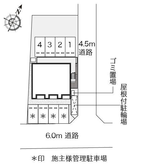 中根ハウスM3(54987)の駐車配置図