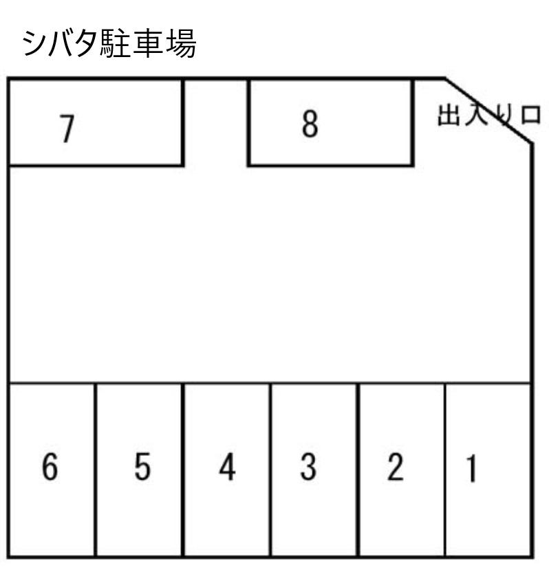 シバタ駐車場の駐車配置図