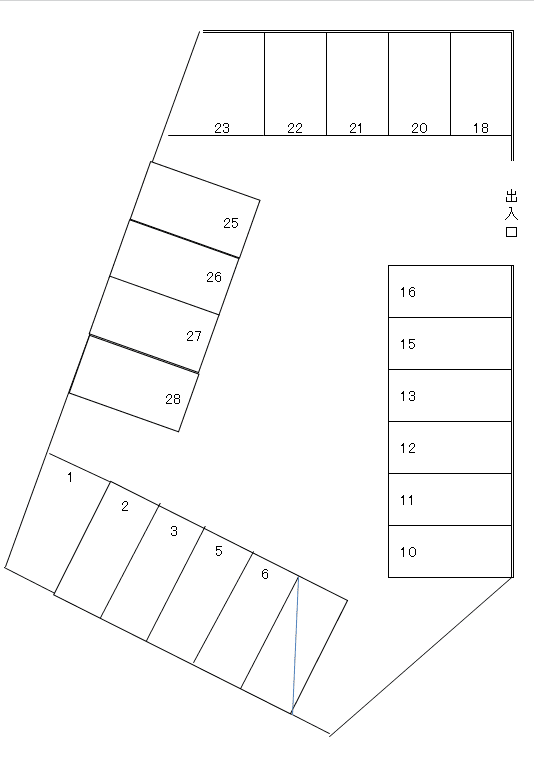 イーストピーク神台駐車場の駐車配置図