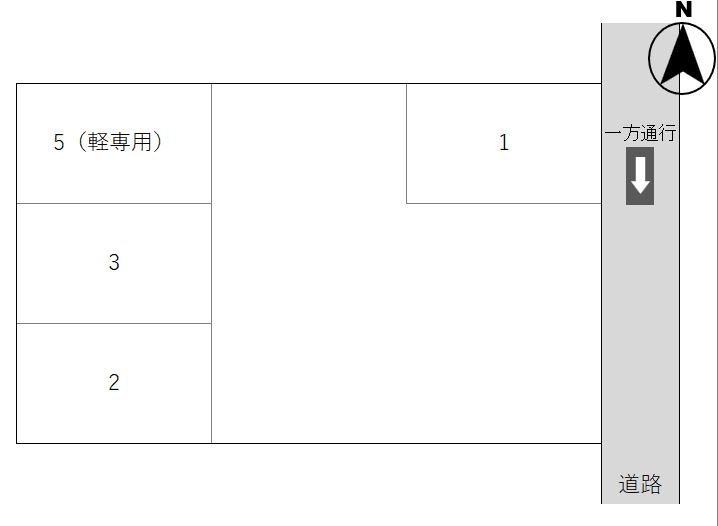 K-0124駐車場の駐車配置図