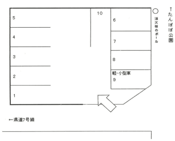豊見城第一パーキングの駐車配置図