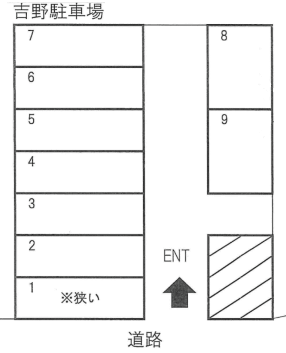 吉野駐車場の駐車配置図
