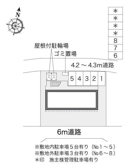 あかね台(14826) 敷地外駐車場の駐車配置図
