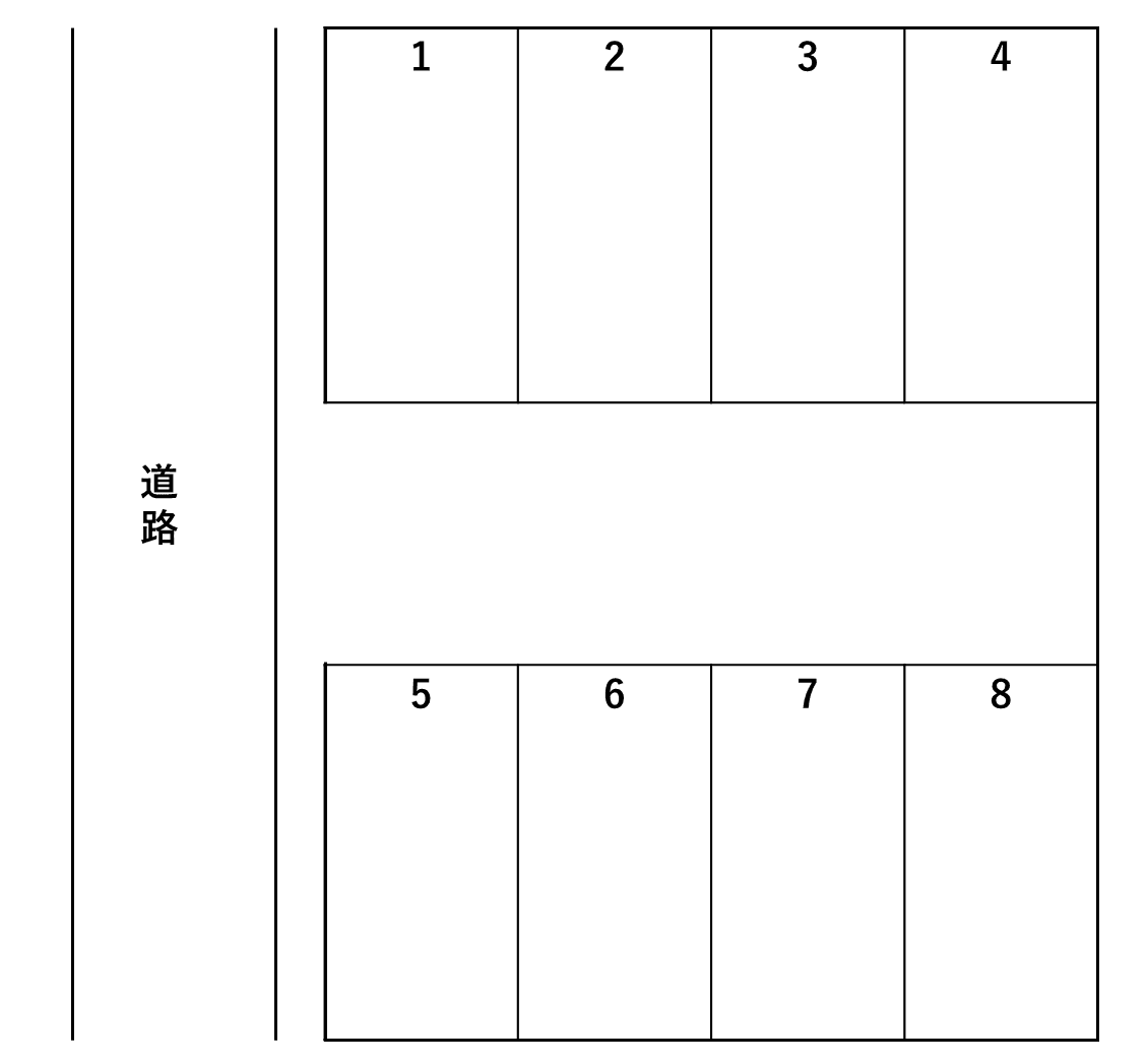 TM183 駅前第3駐車場の駐車配置図