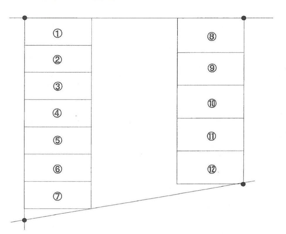 紫竹5丁目駐車場の駐車配置図