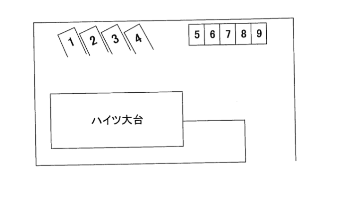 ハイツ大台の駐車配置図