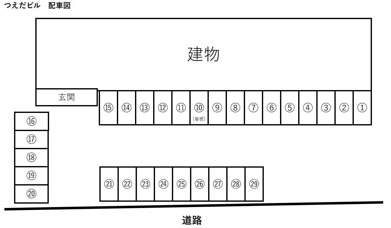 つえだビルの駐車配置図