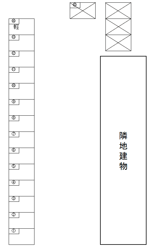 橋本1丁目駐車場の駐車配置図