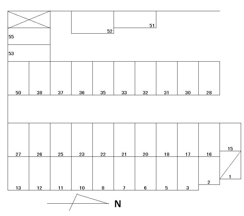 宝永駐車場の駐車配置図