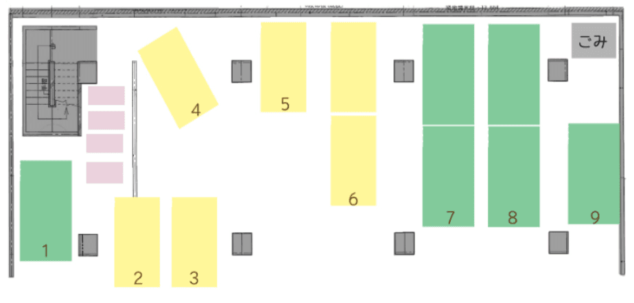 エクセレント仲大の駐車配置図
