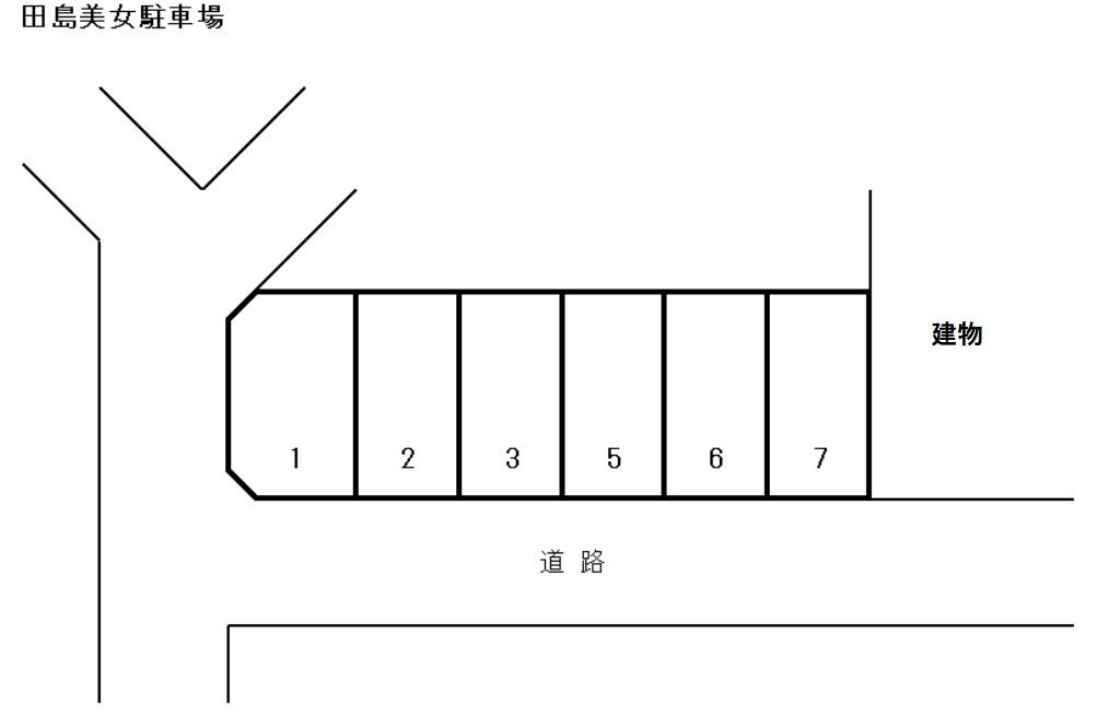 田島美女駐車場の駐車配置図