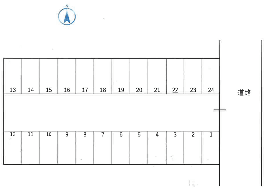 寺嶋第2駐車場の駐車配置図