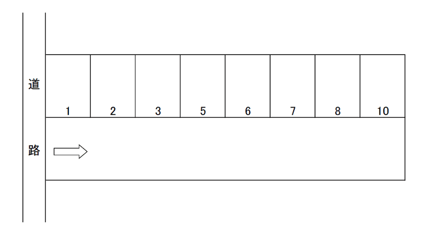 B-44向敷地遠藤貸駐車場の駐車配置図