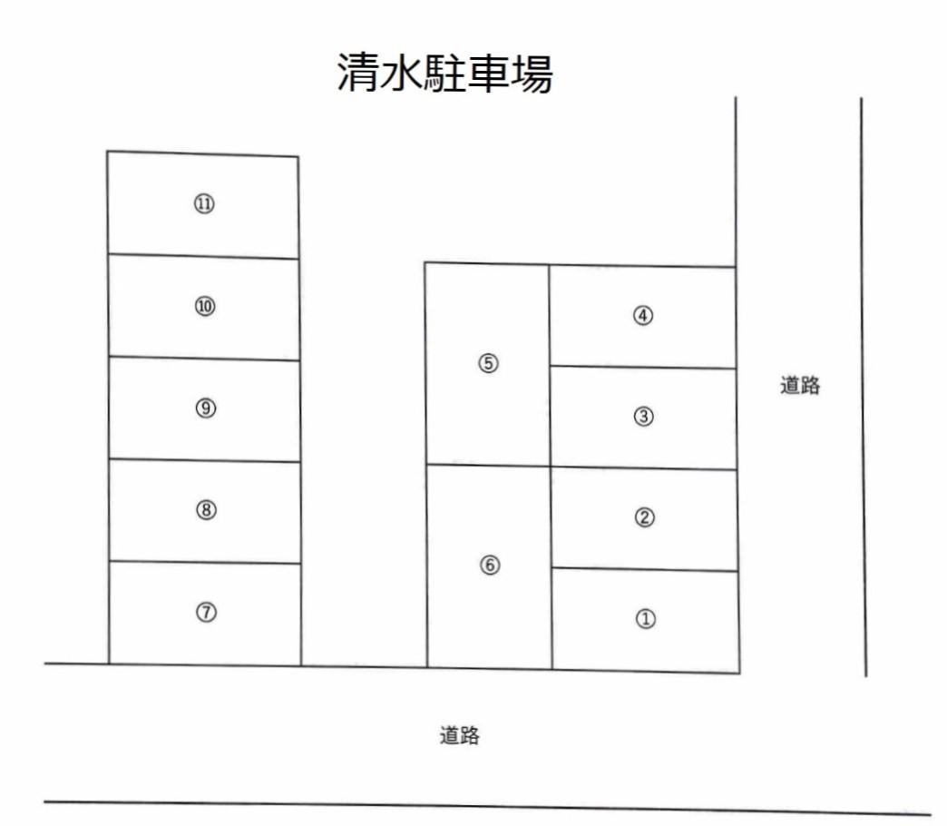 清水3-A駐車場の駐車配置図