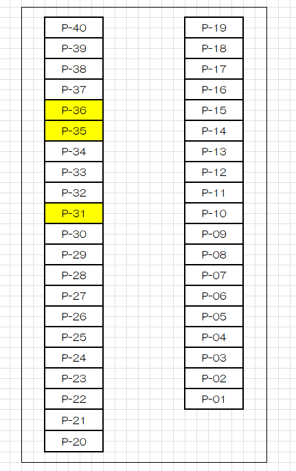 ハウズマンション敷地外駐車場(本町駐車場) の駐車配置図