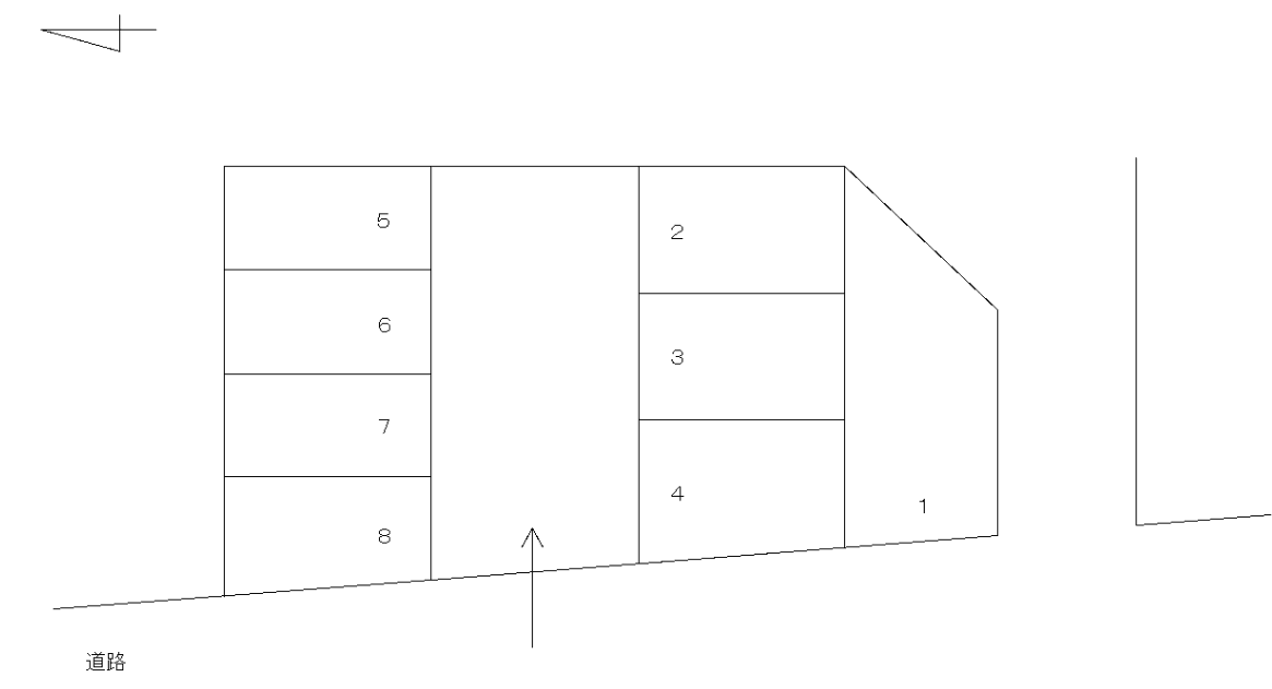 FK辻之バス停前駐車場②の駐車配置図