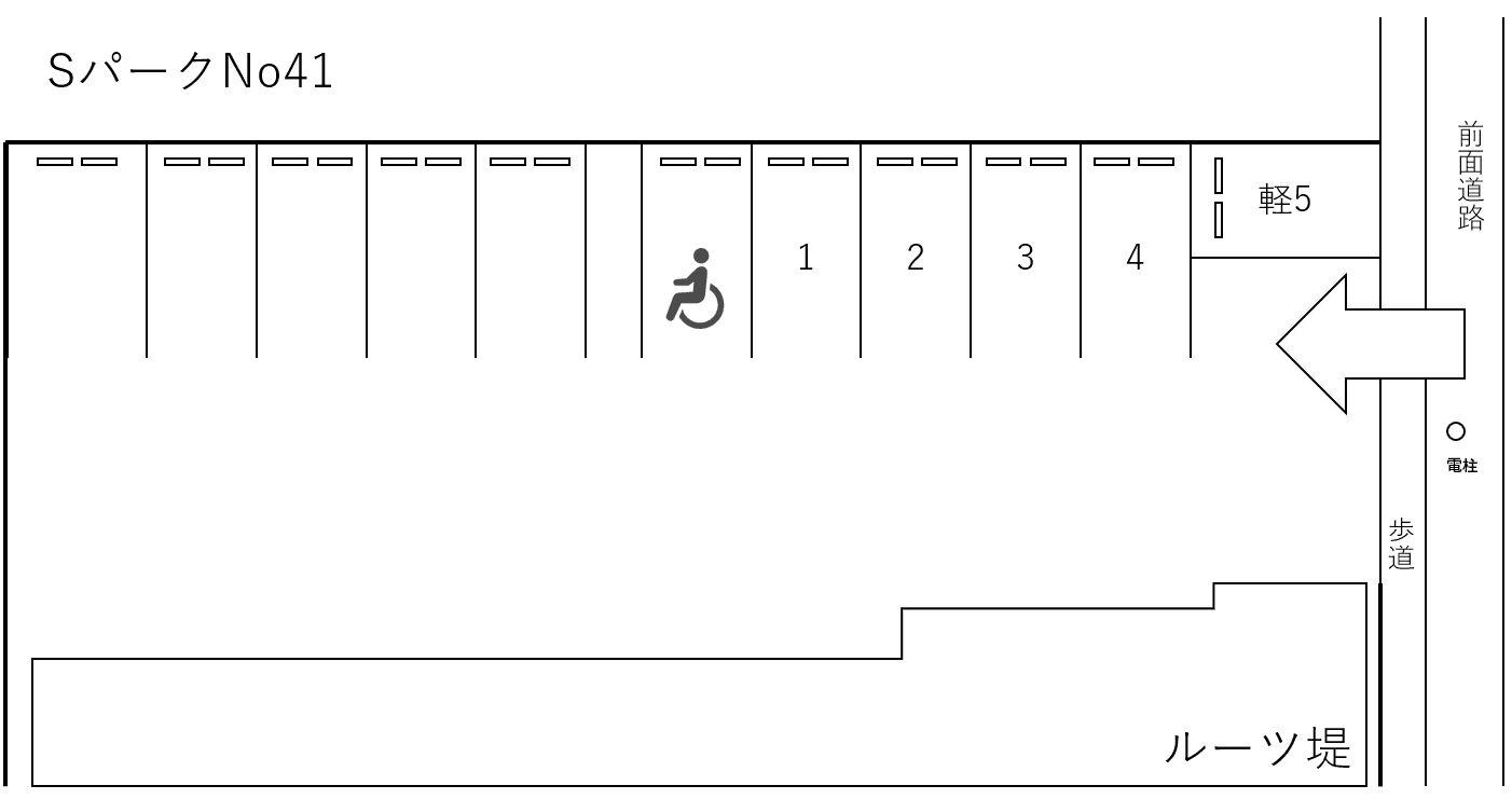 SパークNo.41B(東油山一丁目)の駐車配置図