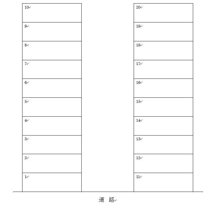谷山中央5丁目駐車場の駐車配置図