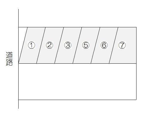 髙橋駐車場の駐車配置図