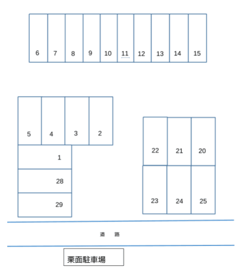 栗面町駐車場の駐車配置図