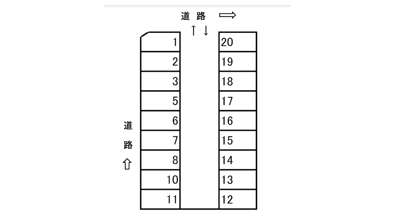 YAZOH-PL 2の駐車配置図