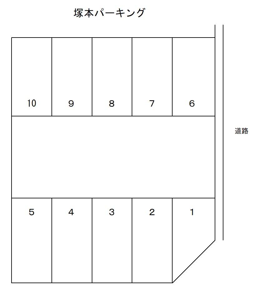 塚本パーキングの駐車配置図