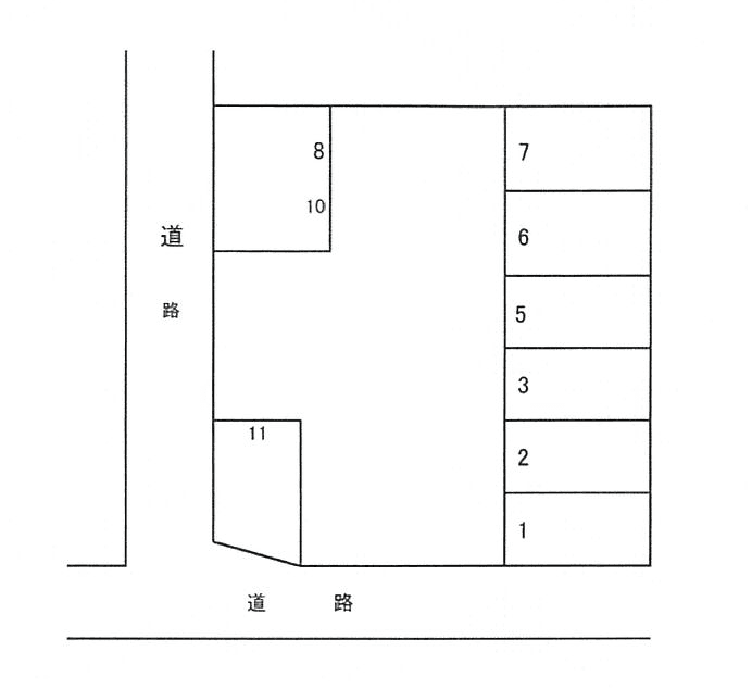 末町 大村駐車場の駐車配置図