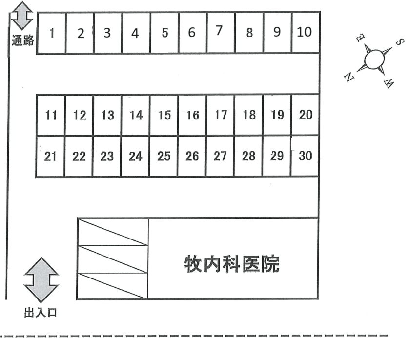 パーキング長澤第2の駐車配置図