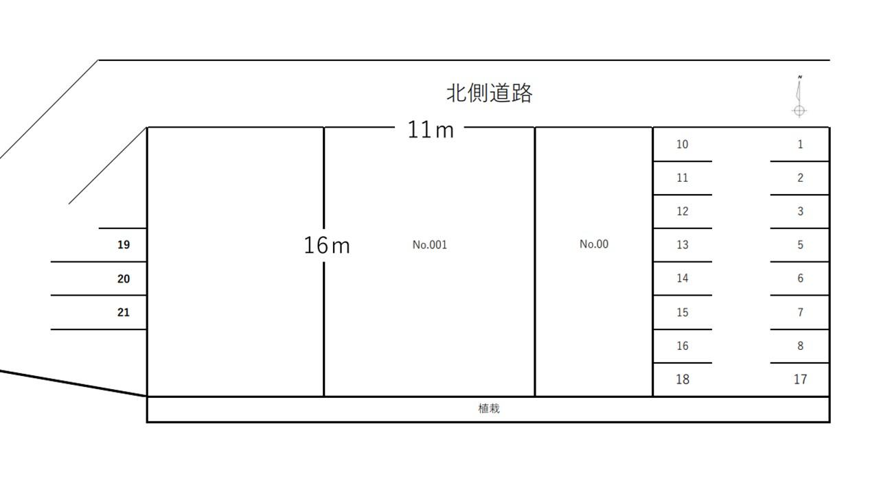 青柳6丁目篠宮駐車場の駐車配置図