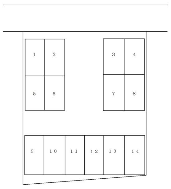 池尻4丁目駐車場の駐車配置図