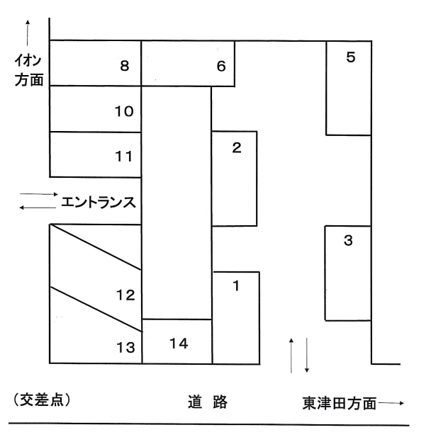アーバンエステート松江の駐車配置図