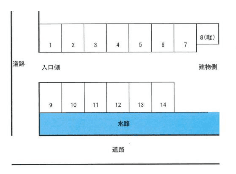 トラス平山の駐車配置図