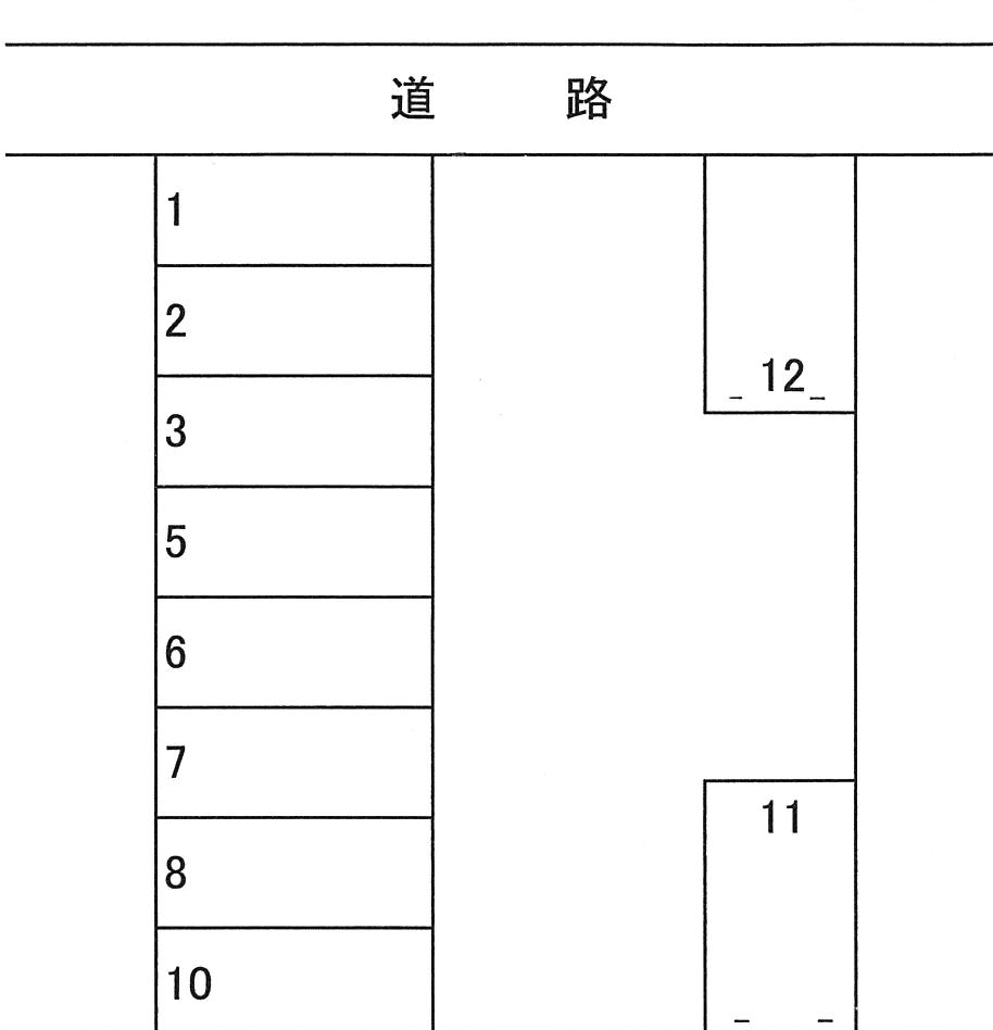松本駐車場の駐車配置図