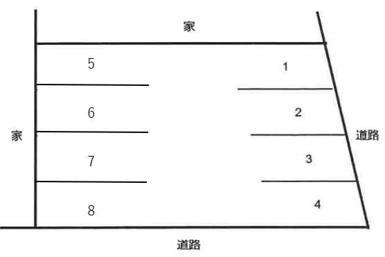 ホーム不動産パーキング16の駐車配置図