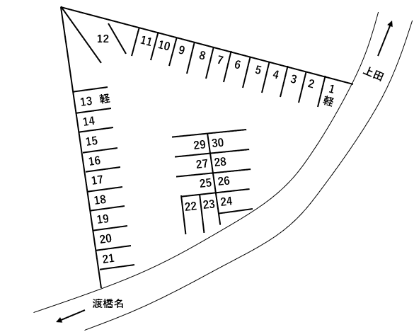 上田第一パーキングの駐車配置図