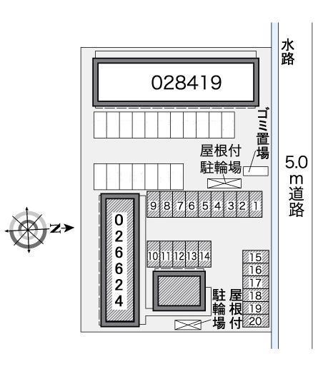 ソレーユ(26624)の駐車配置図