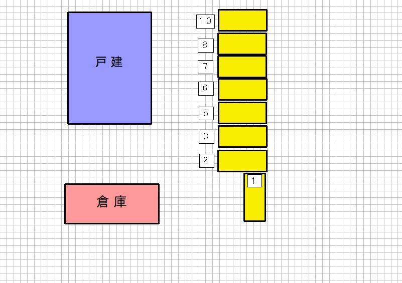 月極時枝駐車場の駐車配置図