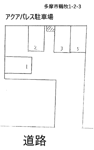 アクアパレス駐車場の駐車配置図